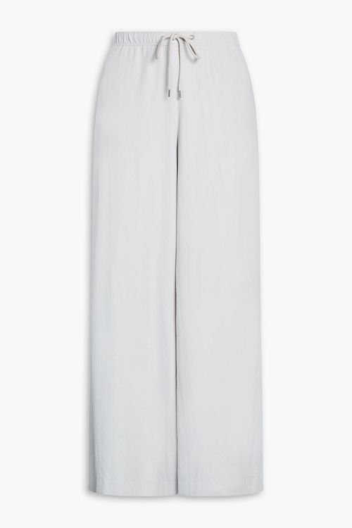 Sateen wide-leg pants - Gray - 0