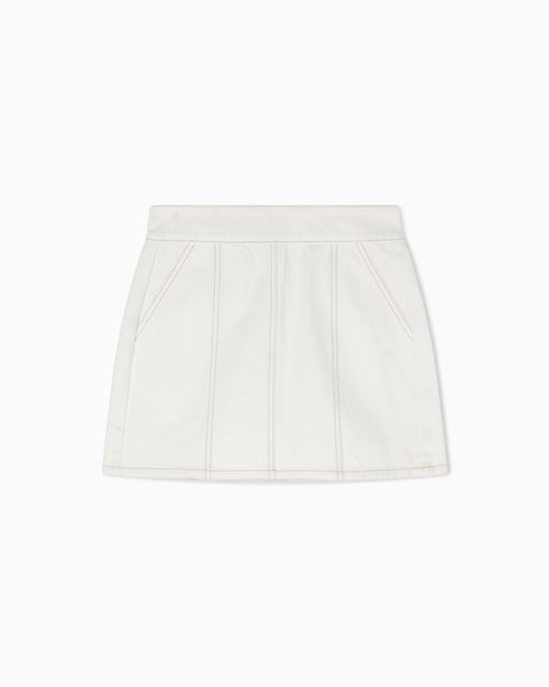 Rigid Denim Mini Skirt