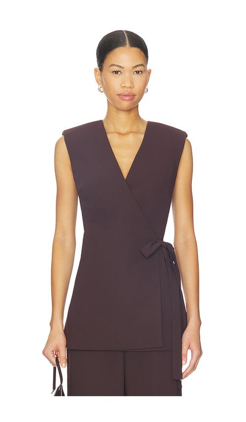 Amanda Uprichard Halcyon Vest en Brown. S. Also en XS, M