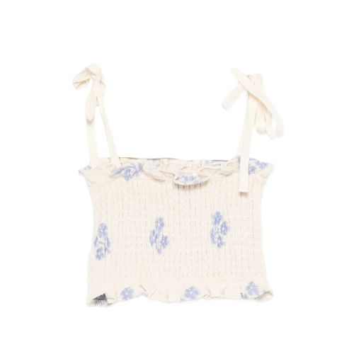 Sandrine Floral-print Smocked Top
