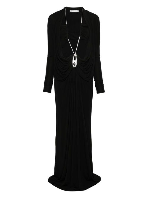 Christopher Esber draped jersey maxi dress - Black