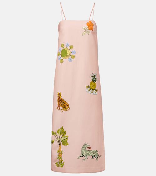 Alémais Hazel printed linen-blend maxi dress