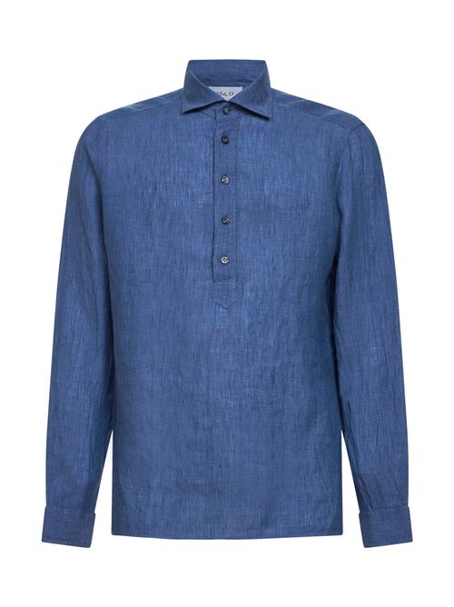 Denim-Linen Shirt — Blue