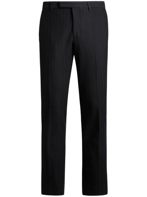 Jacquard trousers - Black