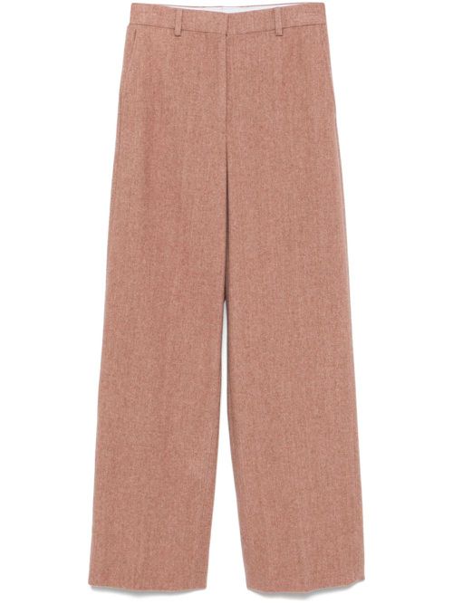 Mélange-effect trousers - Pink