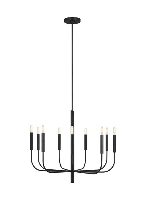 Visual Comfort Studio Brianna 9-Light Chandelier in Aged Iron by Ellen Degenere