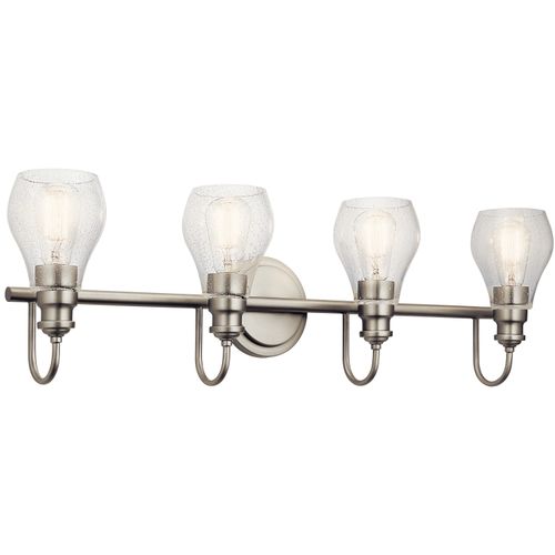 Greenbrier 4-Light 6" Bathroom Vanity Light in Brushed Nicke