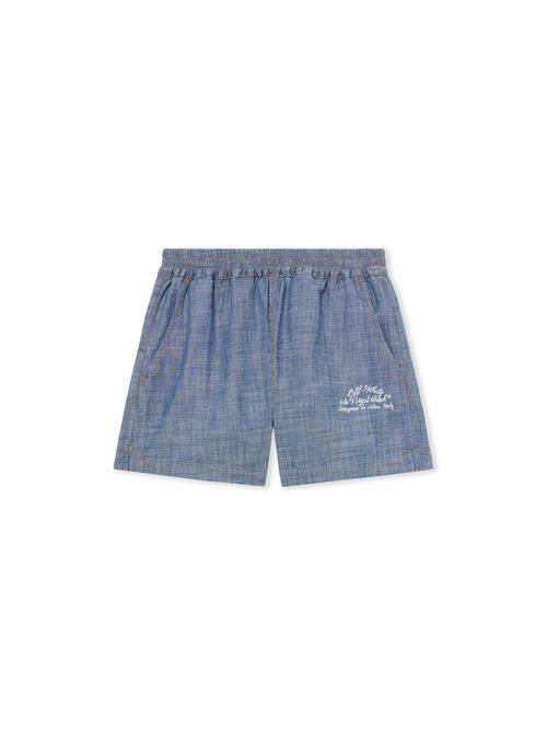 Chambray Denim Pajama Shorts - Female Denim Dark Blue