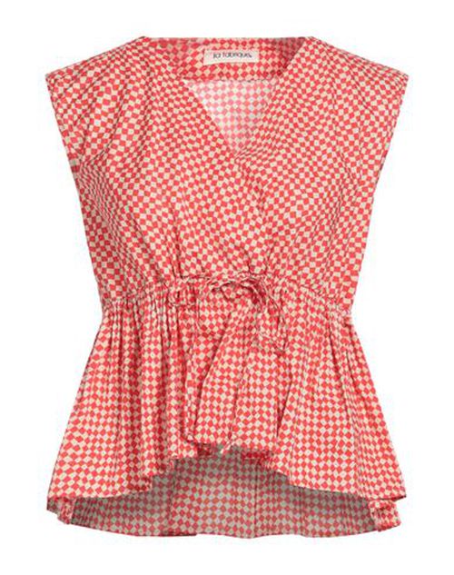 Woman Top Orange Size S Cotton, Elastane