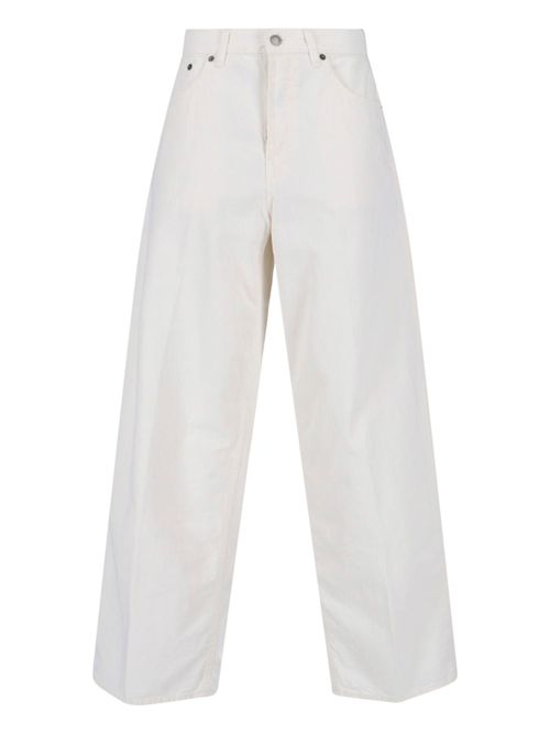Wide Cotton And Linen Jeans