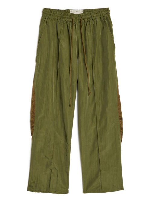 Drawstring relaxed trousers - Green