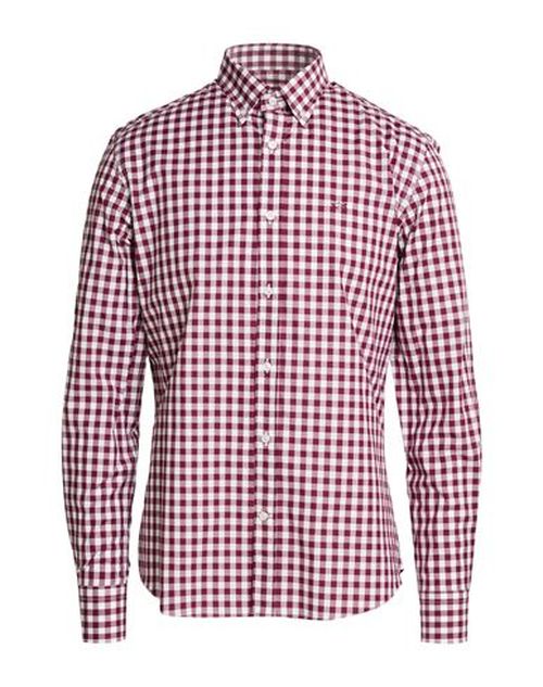 Man Shirt Burgundy Size 15 Cotton