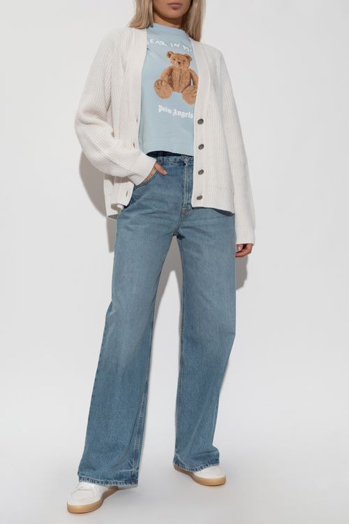 V-neck Cardigan, Women's, Cream