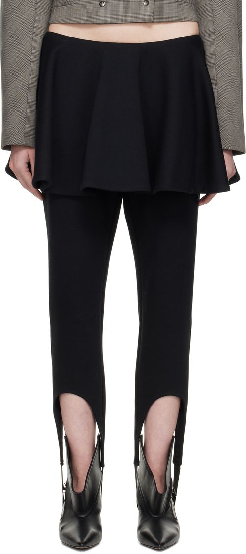 FIDAN NOVRUZOVA Black Ashlyn Stirrup Skirt Leggings
