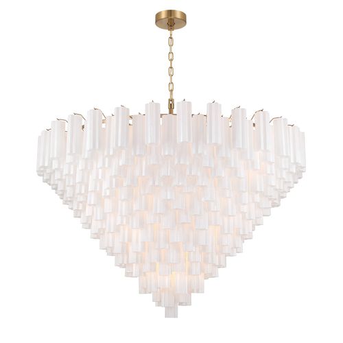 Aged Brass 40 Light Chandelier from the Addis Collection
