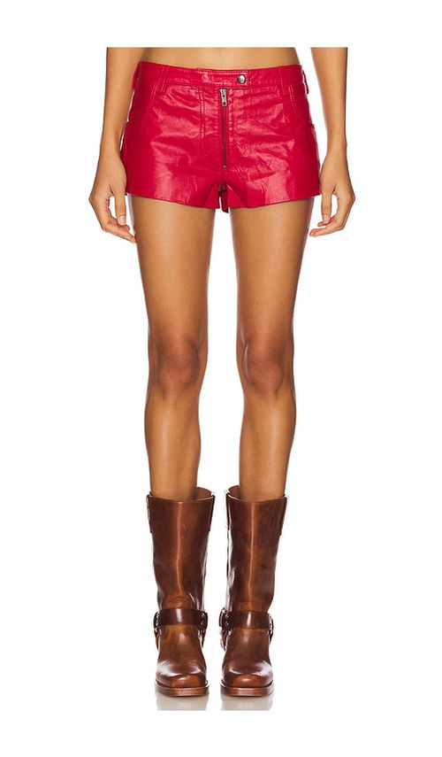 Understated Leather x REVOLVE Perfect Leather Short in Red. - L also in