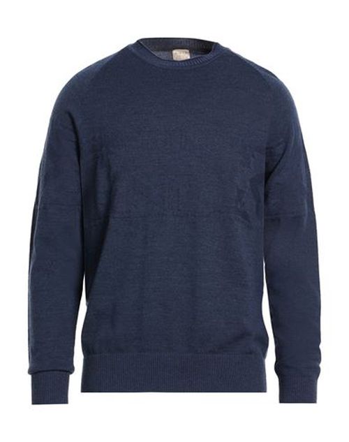 Man Sweater Blue Size 40 Wool, Cotton