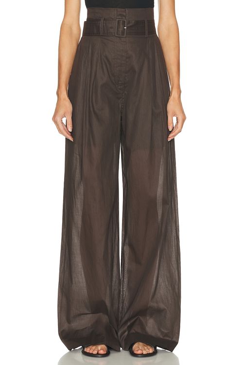 Adam Lippes Jericho Pant in Ebony - Brown.  0 also in