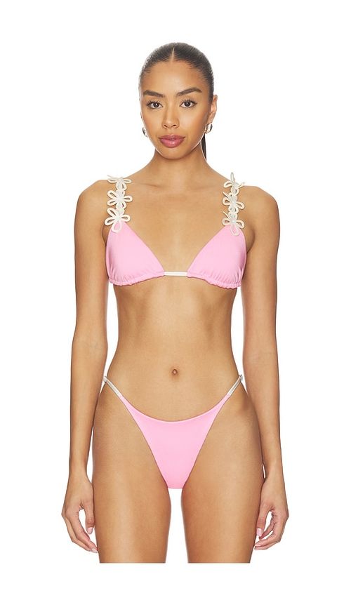 Ancora Fiori Bikini Top in Pink. - M also in L, S