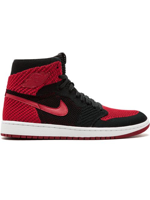 Air 1 Retro Hi Flyknit "Black/Varsity Red/White" sneakers