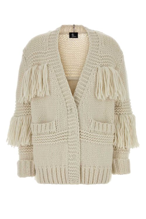 Ivory Crochet Oversize Cardigan