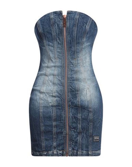 Versace Jeans Couture Woman Mini dress Blue Size 2 Cotton, Elastane