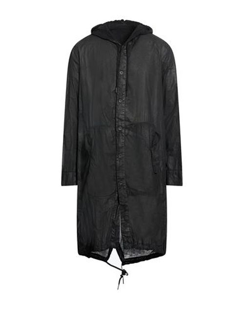 Man Overcoat & Trench Coat Black Size 40 Cotton