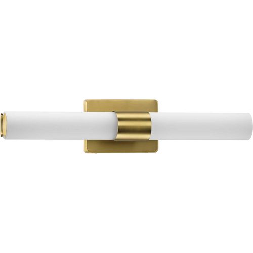 Satin Brass LED Linear Bath from the Blanco Led Collection