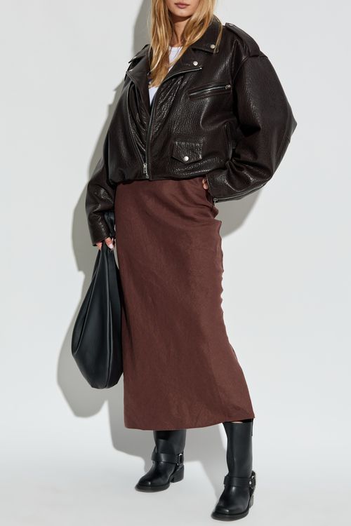 Linen Skirt `Saagneta`, Women's, Brown