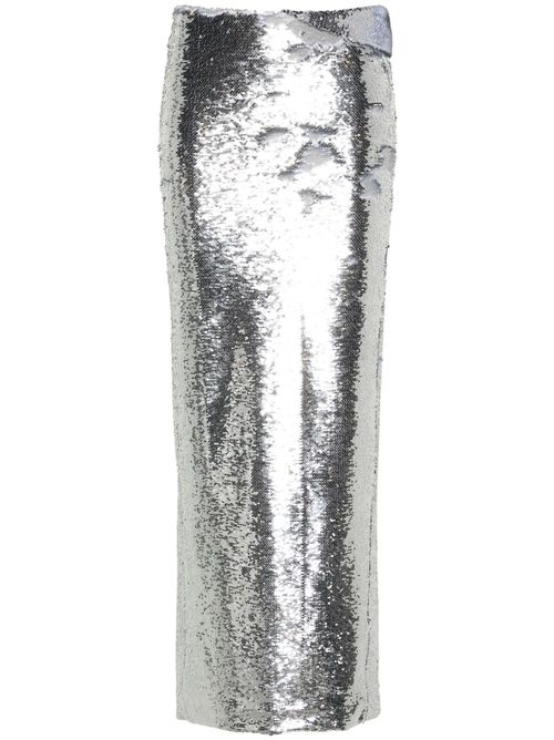 Sequinned maxi skirt - Silver