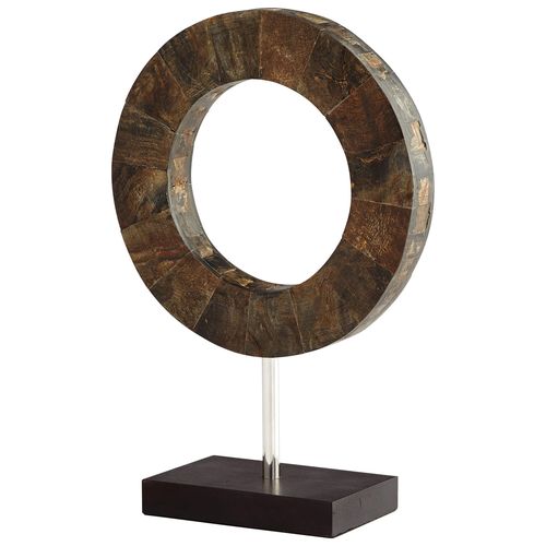 Small Portal Sculpture in Brown And Stainless Stee
