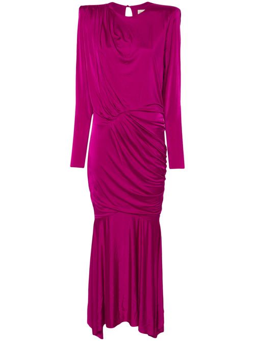 Pleat-detail dress - Pink