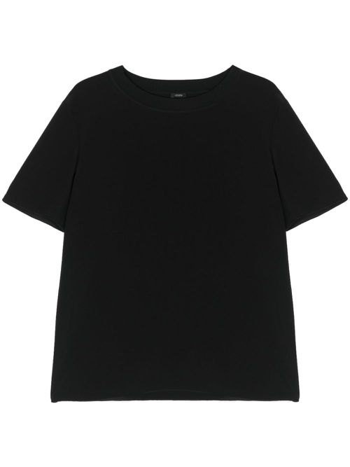 Rubin crepe-de-soie silk T-shirt - Black