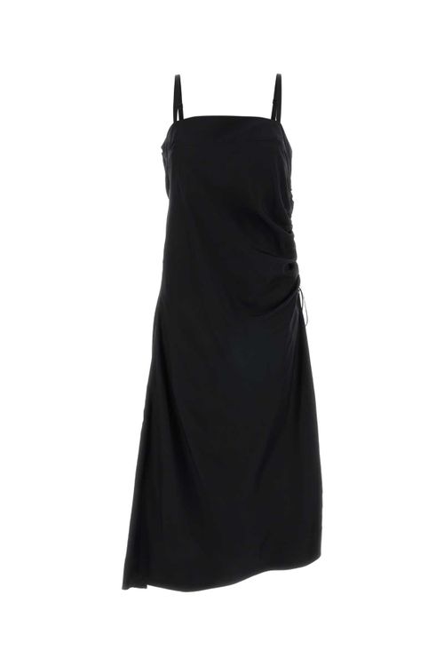 Silk Slip Dress — Black