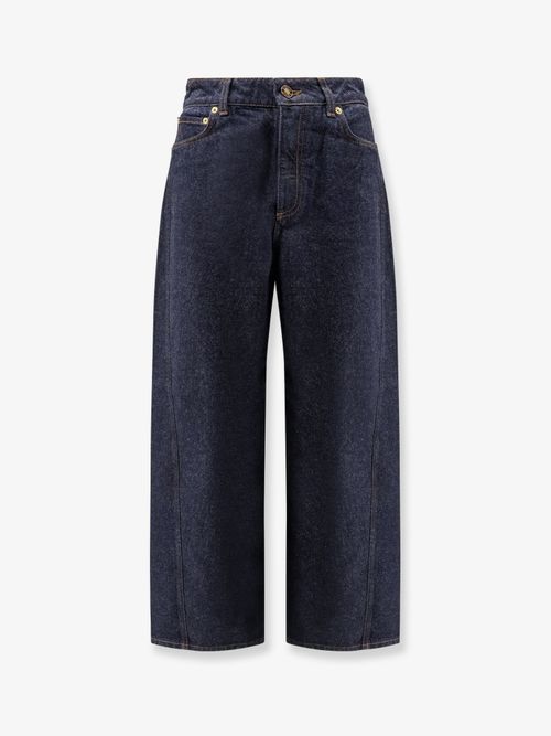 Twisted Dark Blue Denim Jeans — Navy