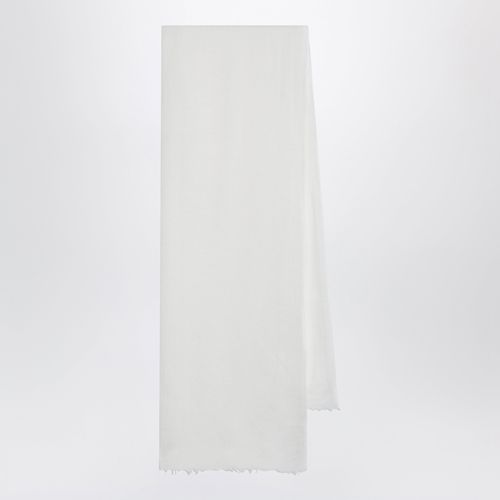 Destin White Silk And Cashmere-Blend Scarf