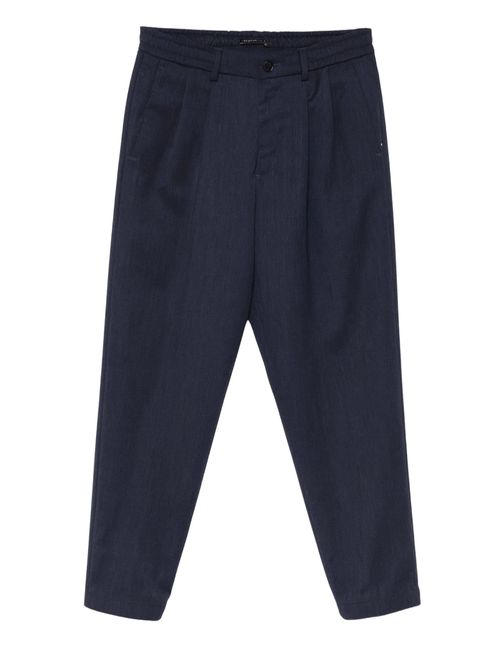 Virgin Wool Trousers — Navy