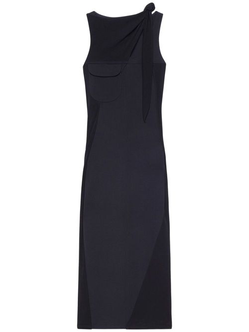 Drapé midi dress - Black