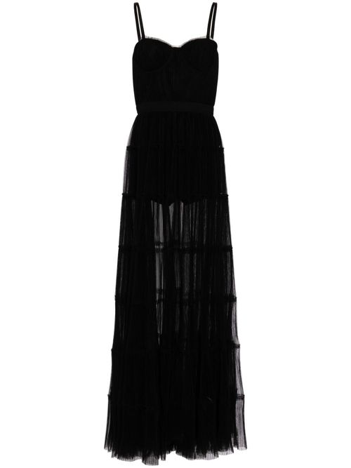 Deena pleated maxi dress - Black