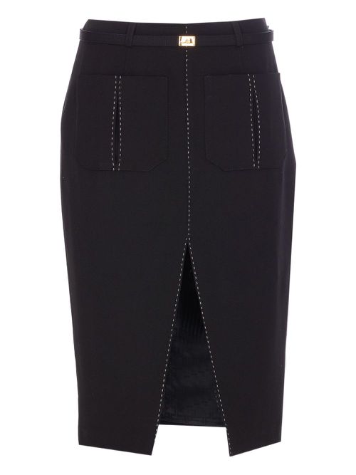 Elisabetta Franchi belted skirt - Black