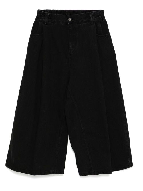 SONGZIO structured crop wide denim - Black