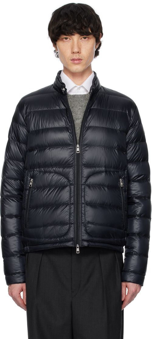 Moncler Navy Acorus Short Down Jacket