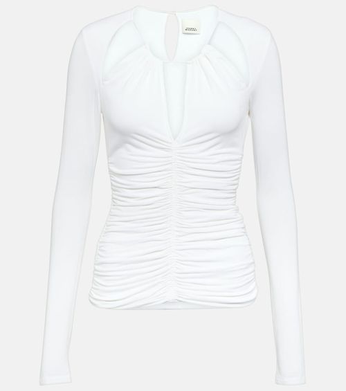 Levona cutout ruched jersey top