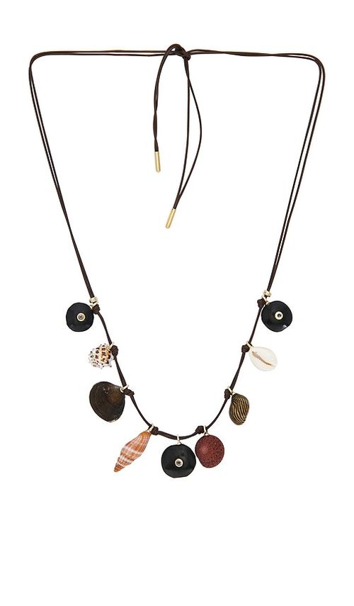 Eliou Moku Wrap Necklace in Brown