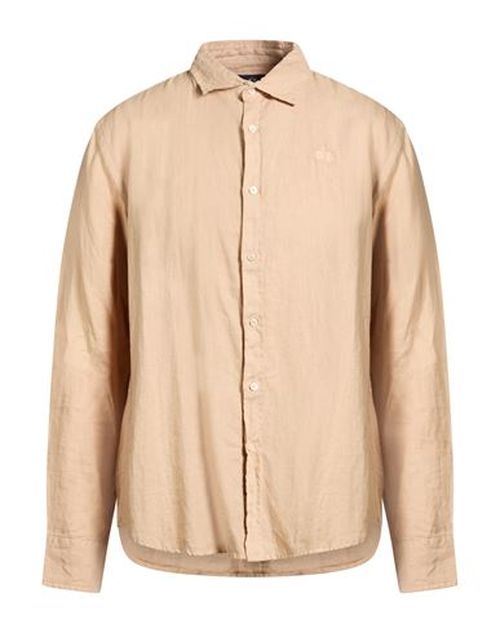 Man Shirt Beige Size 3XL Linen