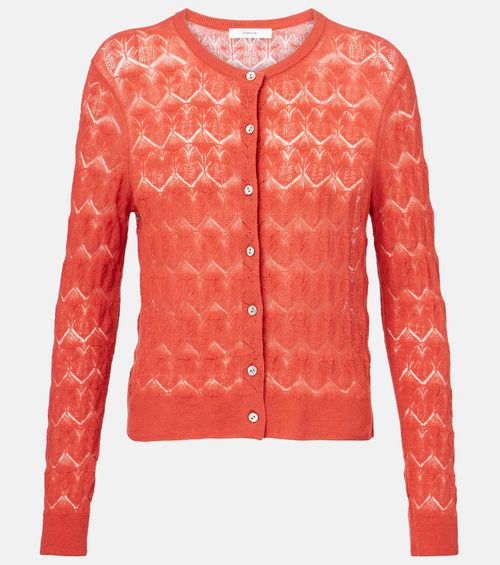 Pointelle cotton cardigan