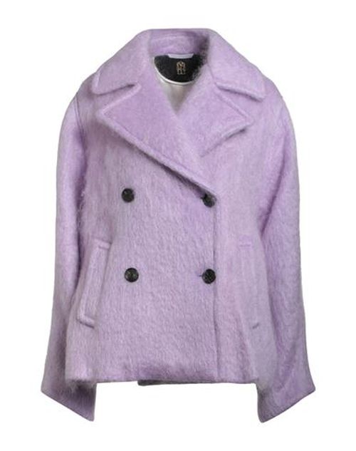Woman Coat Lilac Size 4 Mohair wool, Wool, Polyamide