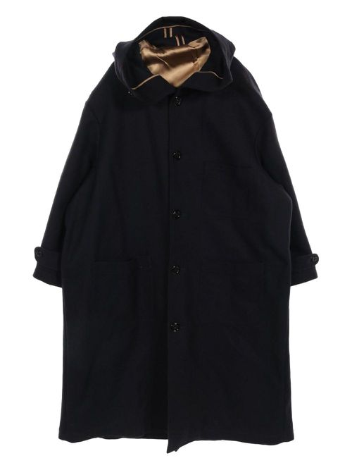 2010s wool hooded coat - Blue