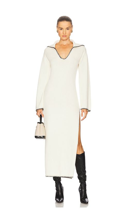 SEVEN WONDERS Ivana Sleeved Maxi Dress in Cream. - M also in