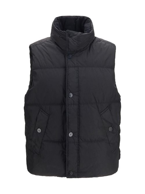 Crinkle Reps Vest — Black
